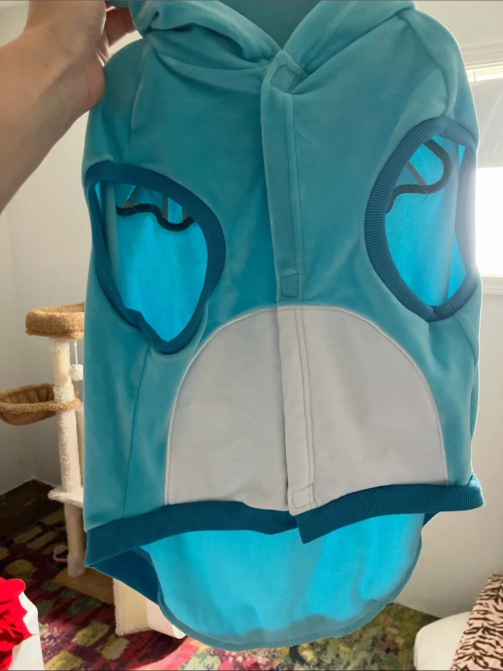 Squishmallows Tatiana the Dragon Pet Hoodie - Turquoise Blue